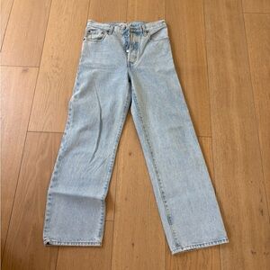 Light Wash Straight Leg Jeans